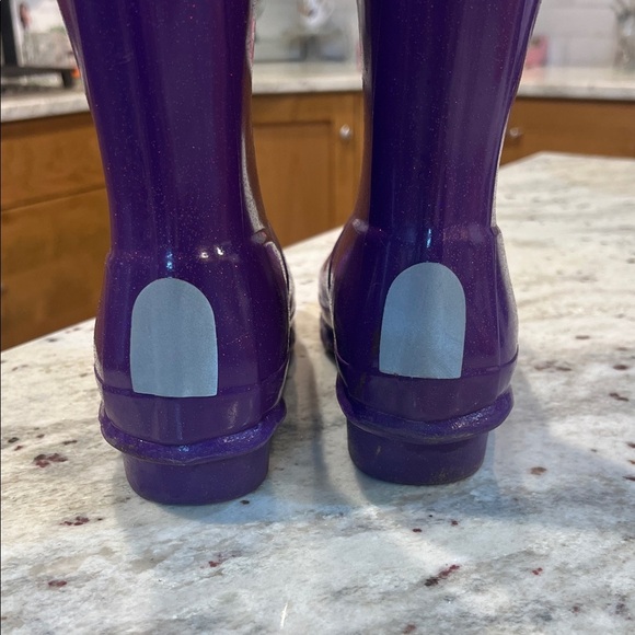 Hunter Glossy Sparkle Violet Boots - Picture 8 of 8